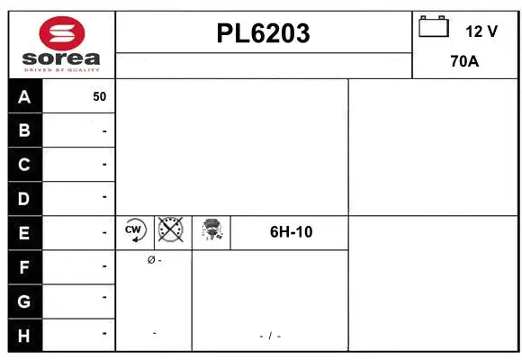 Alternator (PL6203)