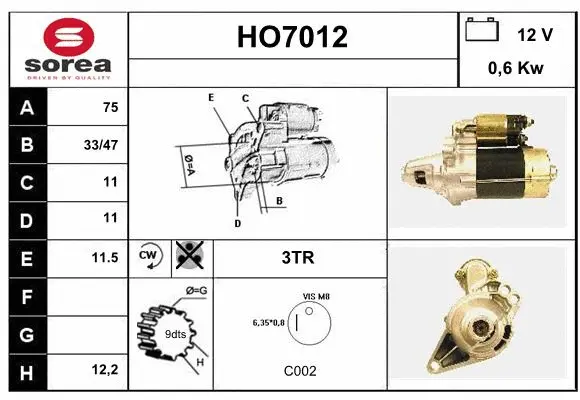 Starter (HO7012)