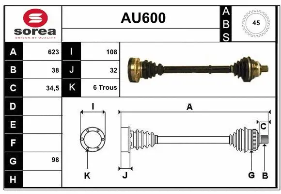Drive Shaft (AU600)