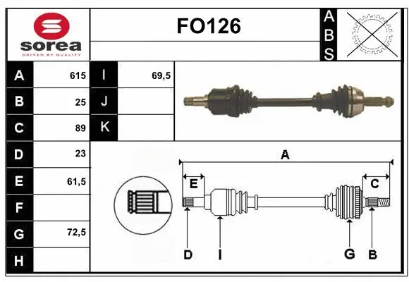 Drive Shaft (FO126)