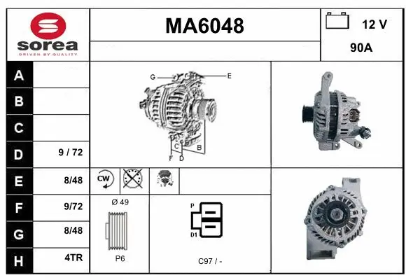 Alternator (MA6048)