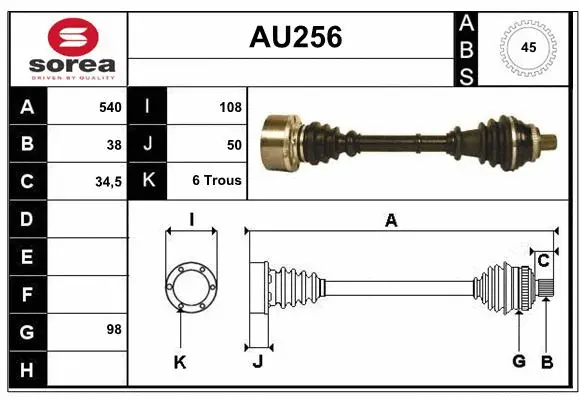 Drive Shaft (AU256)