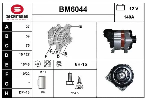 Alternator (BM6044)