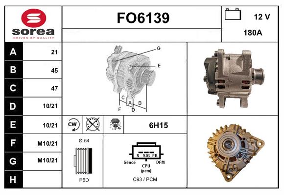 Alternator (FO6139)
