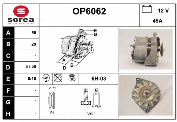 Alternator (OP6062)