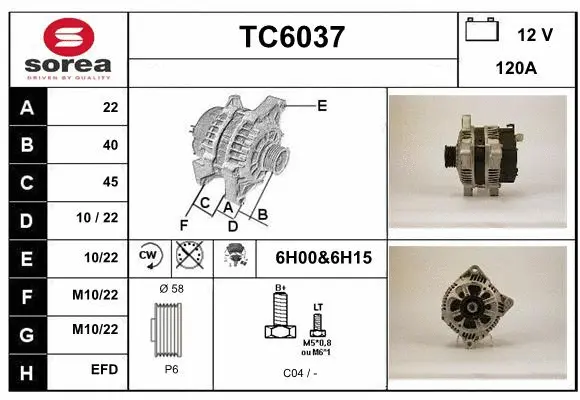 Alternator (TC6037)