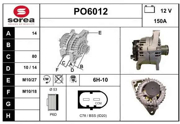 Alternator (PO6012)