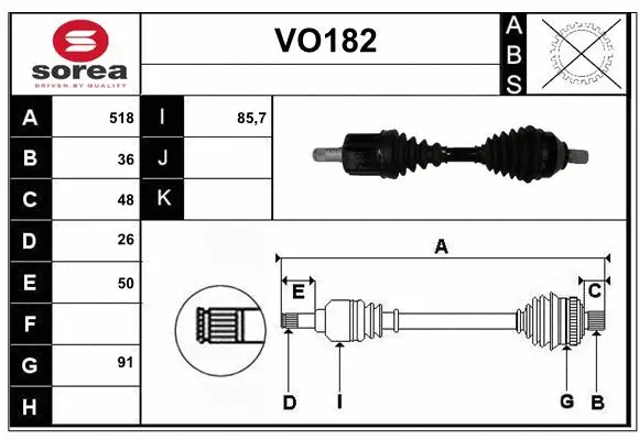 Drive Shaft (VO182)