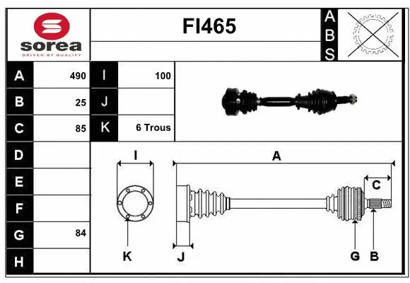 Drive Shaft (FI465)