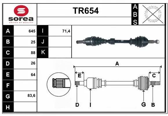 Drive Shaft (TR654)
