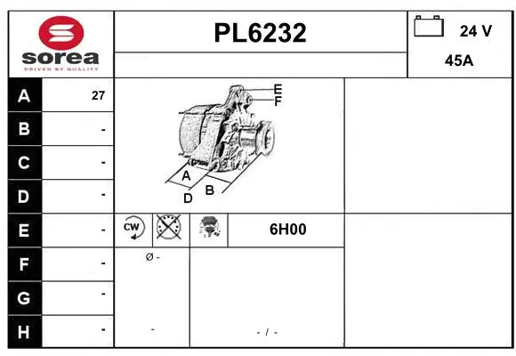 Alternator (PL6232)