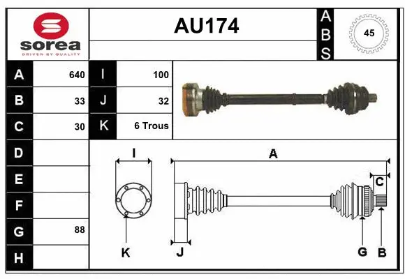 Drive Shaft (AU174)