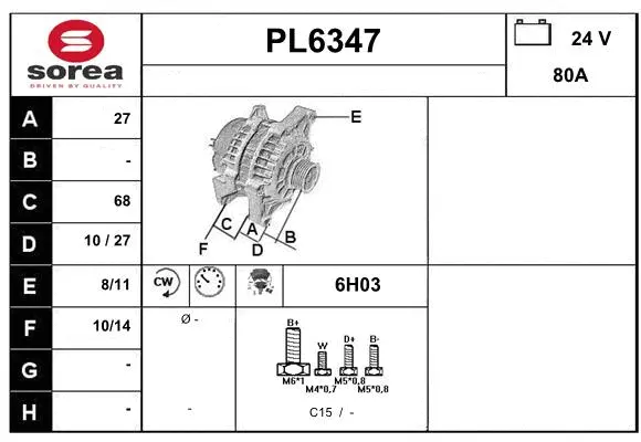 Alternator (PL6347)
