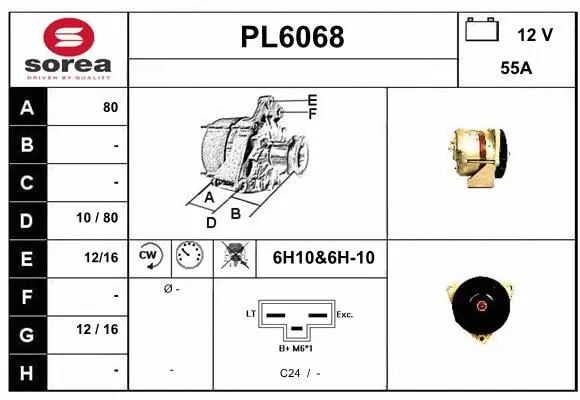 Alternator (PL6068)