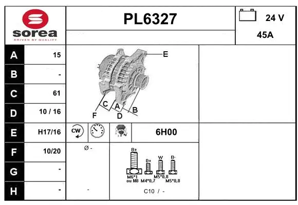 Alternator (PL6327)