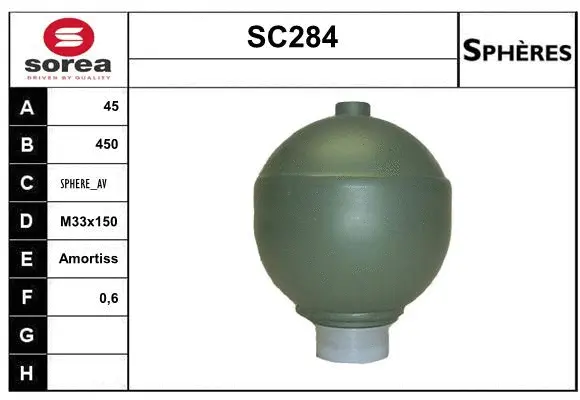 Pressure Accumulator, pneumatic suspension (SC284)