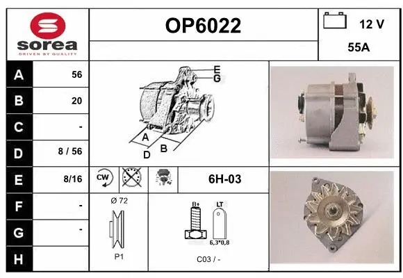 Alternator (OP6022)