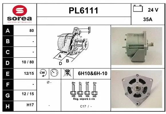 Alternator (PL6111)
