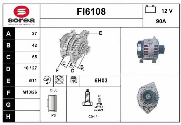 Alternator (FI6108)