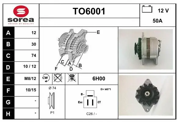 Alternator (TO6001)