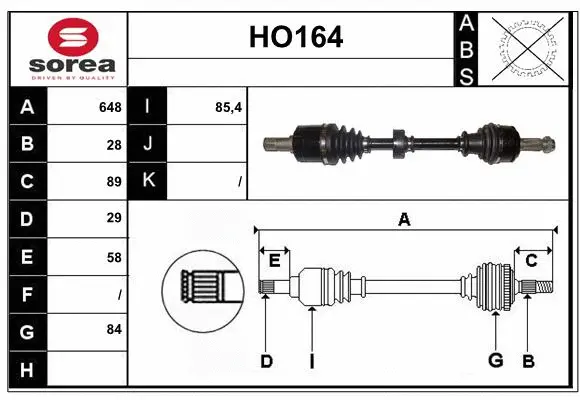 Drive Shaft (HO164)