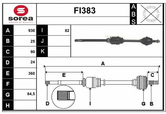 Drive Shaft (FI383)