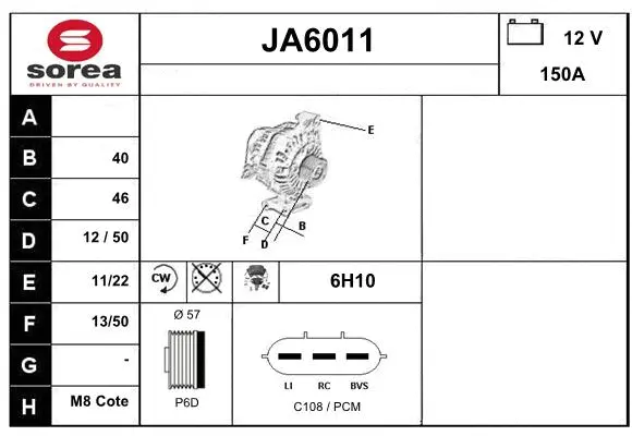 Alternator (JA6011)