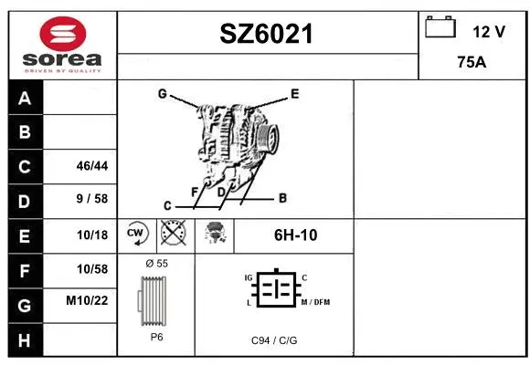 Alternator (SZ6021)