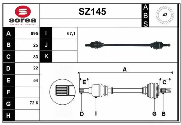 Drive Shaft (SZ145)