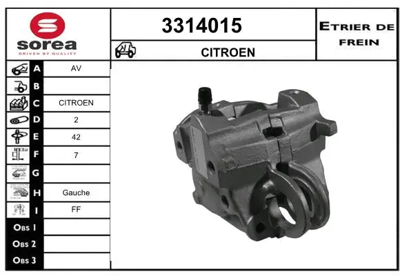 Brake Caliper (3314015)