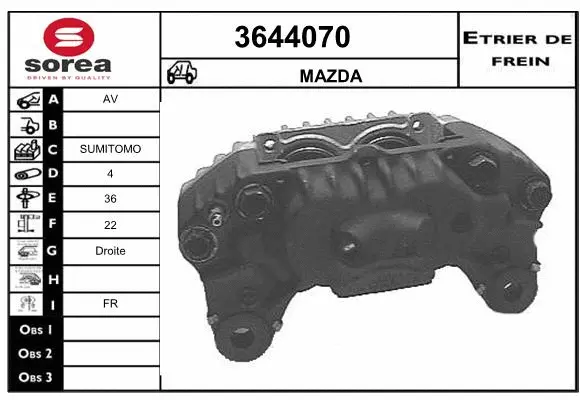 Brake Caliper (3644070)