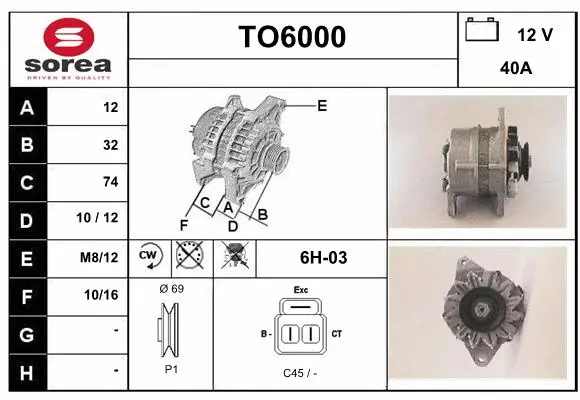 Alternator (TO6000)
