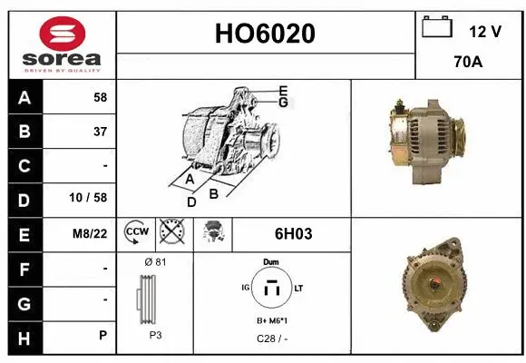 Alternator (HO6020)