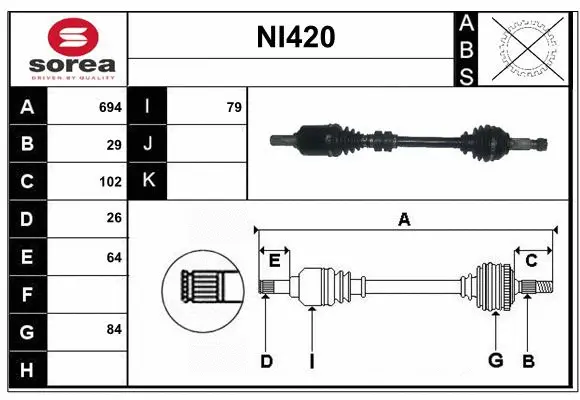 Drive Shaft (NI420)