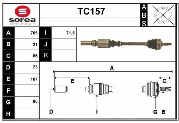 Drive Shaft (TC157)