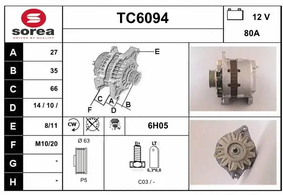 Alternator (TC6094)