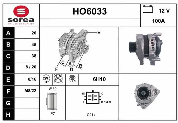 Alternator (HO6033)