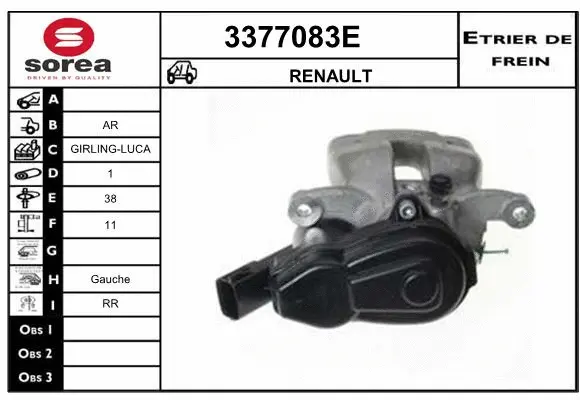 Brake Caliper (3377083E)
