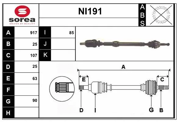 Drive Shaft (NI191)