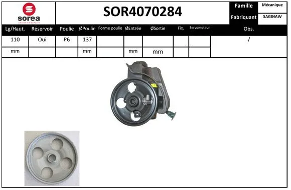 Hydraulic Pump, steering (SOR4070284)