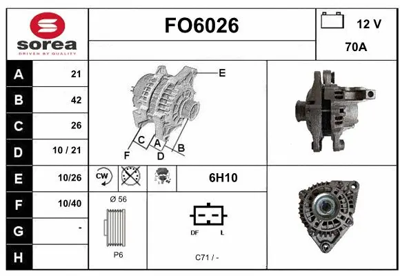 Alternator (FO6026)