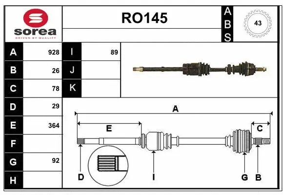 Drive Shaft (RO145)