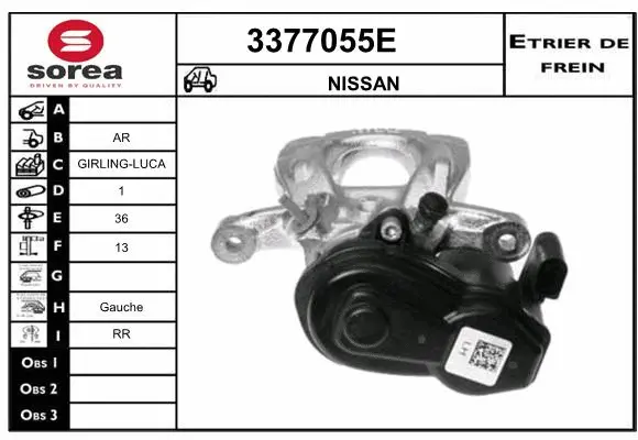 Brake Caliper (3377055E)