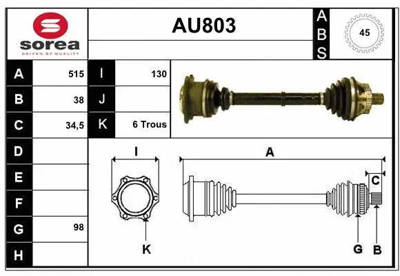 Drive Shaft (AU803)