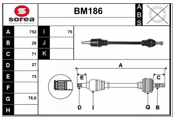 Drive Shaft (BM186)