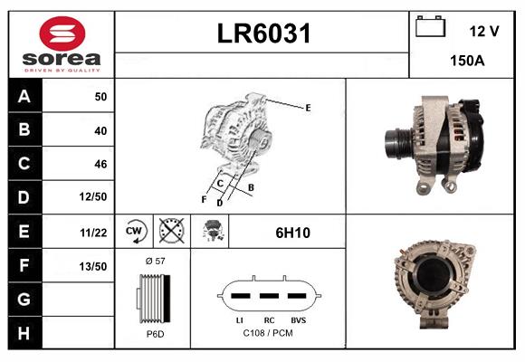 Alternator (LR6031)
