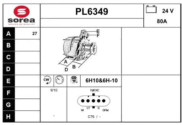 Alternator (PL6349)
