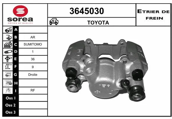 Brake Caliper (3645030)