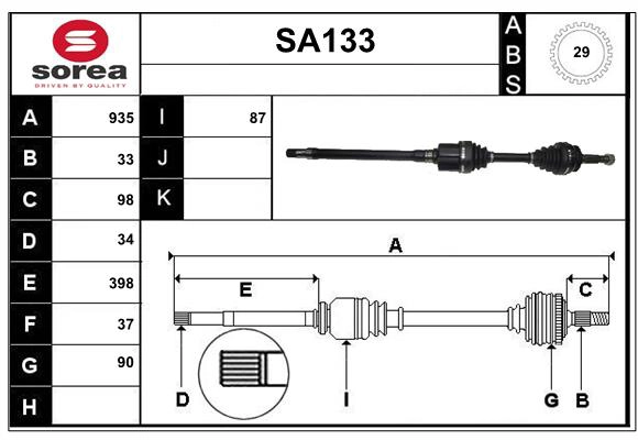 Drive Shaft (SA133)