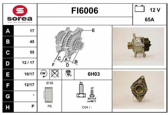 Alternator (FI6006)